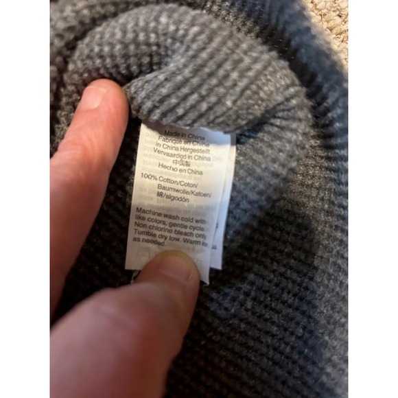 Wallace and Barnes Shirt Mens Heathered Gray Waffle Knit  Thermal Pullover Sz LG - Picture 5 of 8